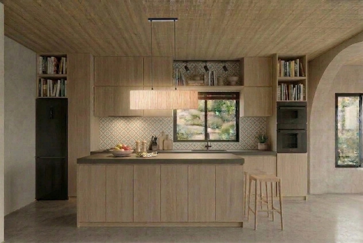 Kitchen interior in Scandinavian style — photo by GenRoom AI