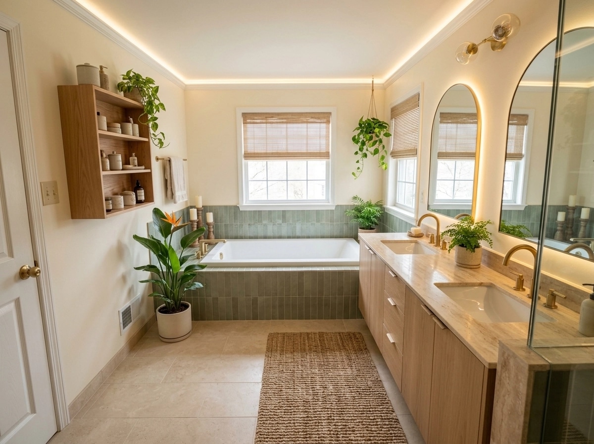 Interior design in Biophilic style — Bathroom by GenRoom AI
