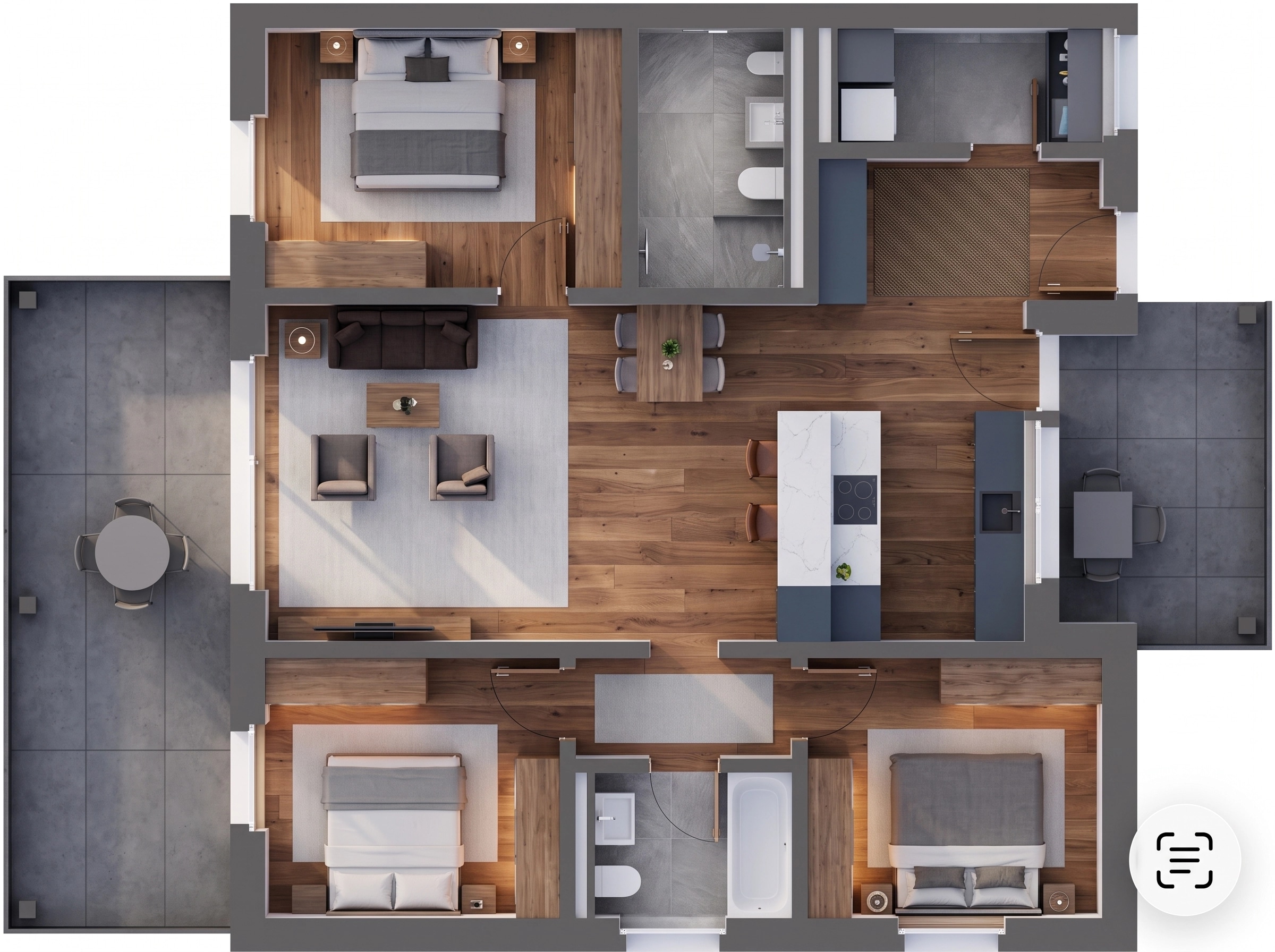 Interior design in Contemporary style — Living Room by GenRoom AI