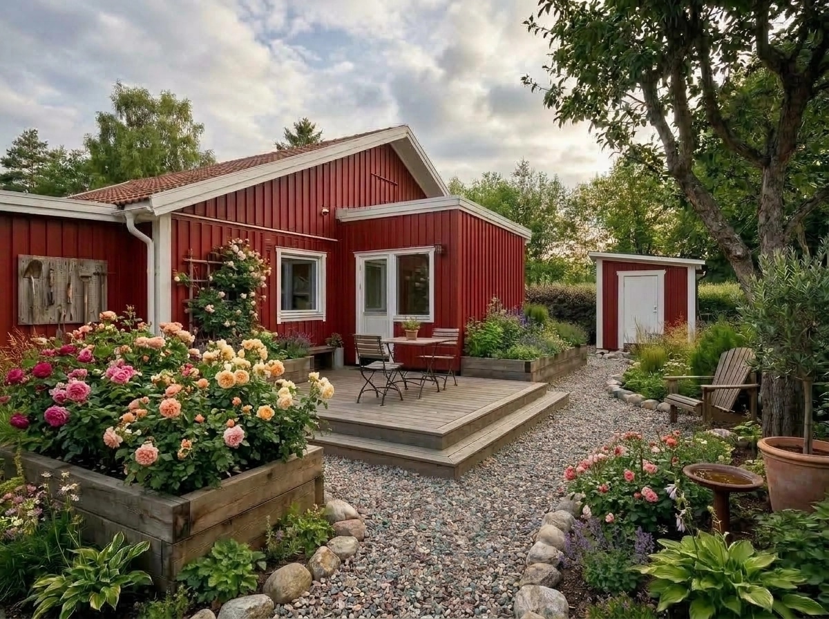 Country Rustic Garden Yard design — yard photo by GenRoom AI