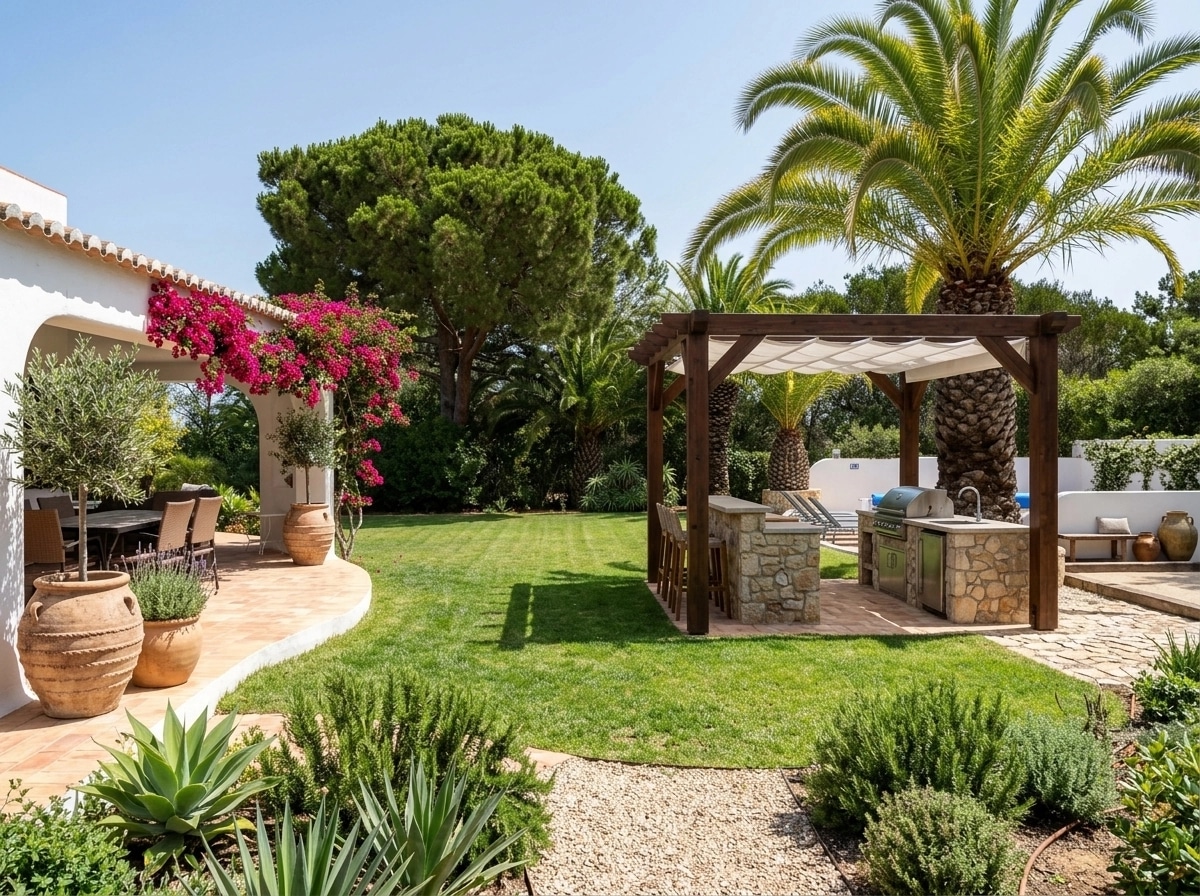 Landscape design in Mediterranean Yard style — Yard by GenRoom AI
