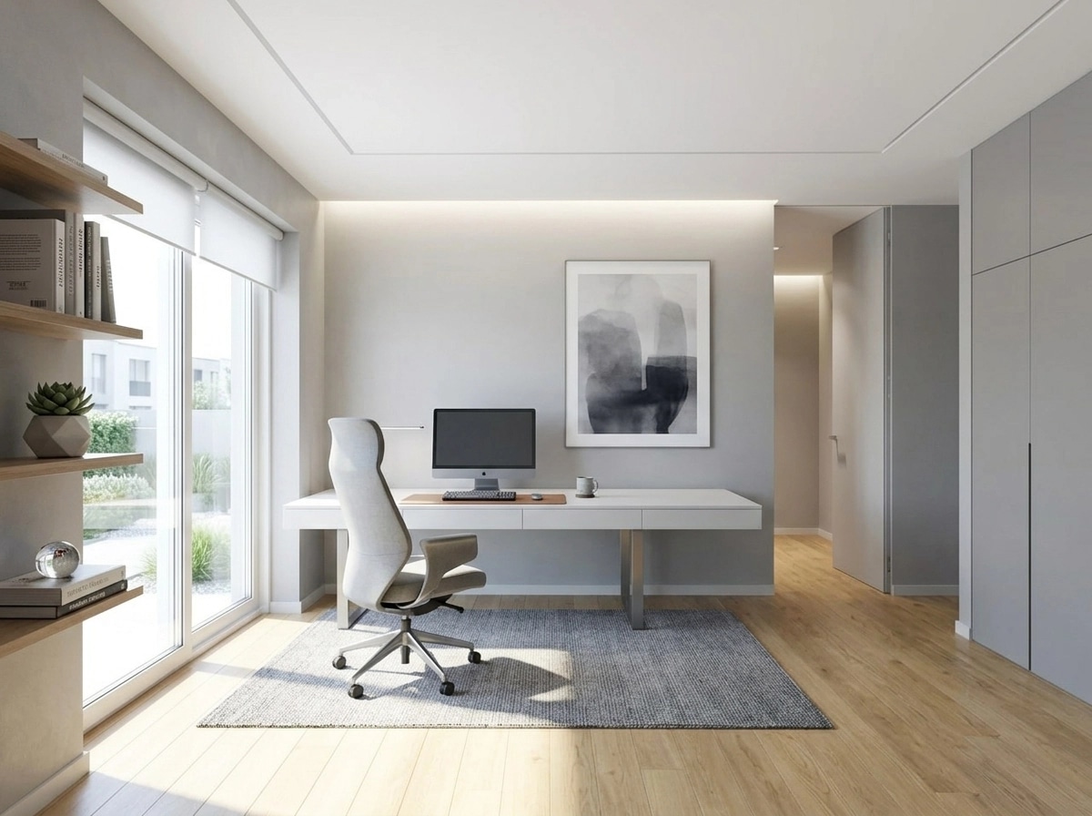 Interior design in Minimalism style — home_office by GenRoom AI