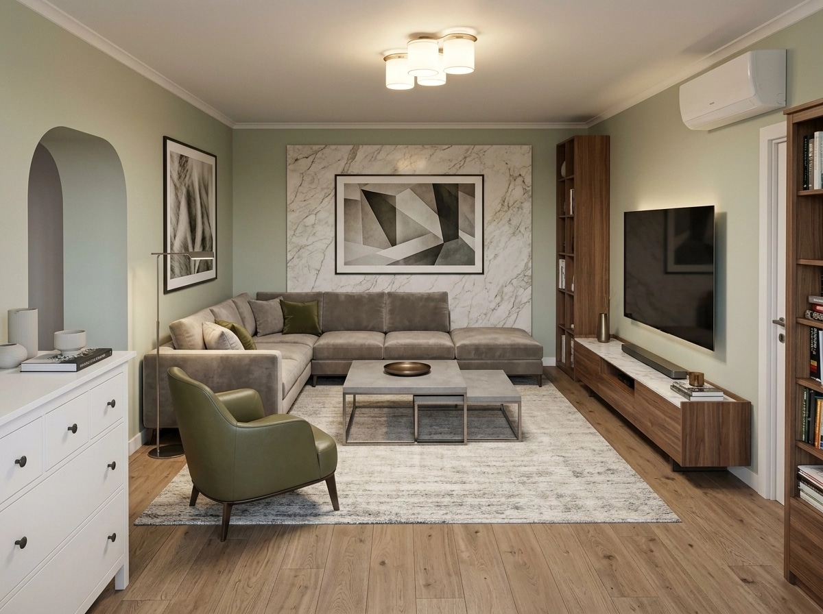 Interior design in Contemporary style — Living Room by GenRoom AI