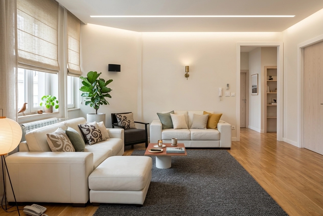 Interior design in Scandinavian style — Living Room by GenRoom AI
