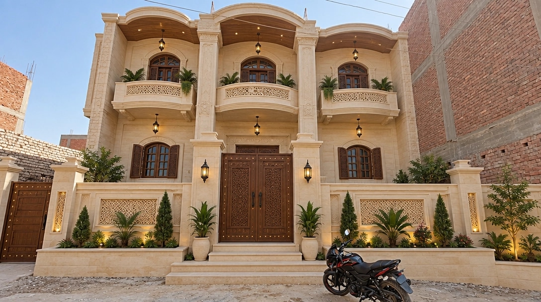 Arabian Facade Facade design — facade photo by GenRoom AI