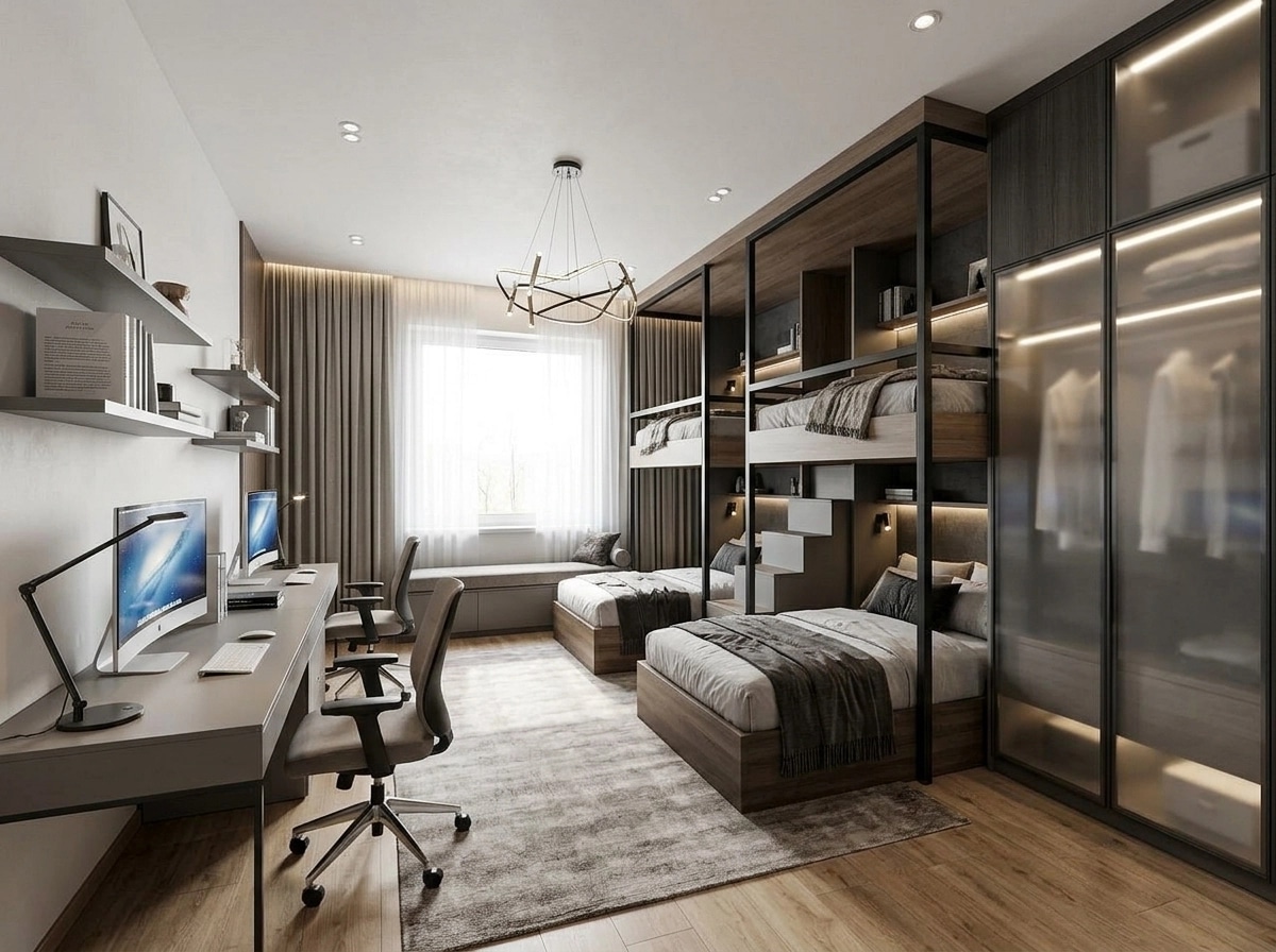 Contemporary Bedroom design — interior photo by GenRoom AI