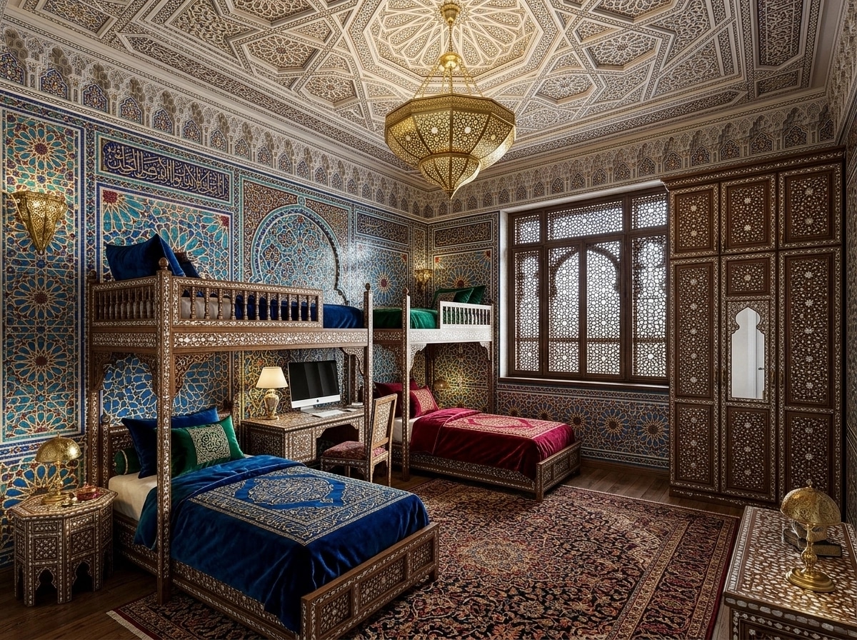 Interior design in Islamic Geometric style — Bedroom by GenRoom AI