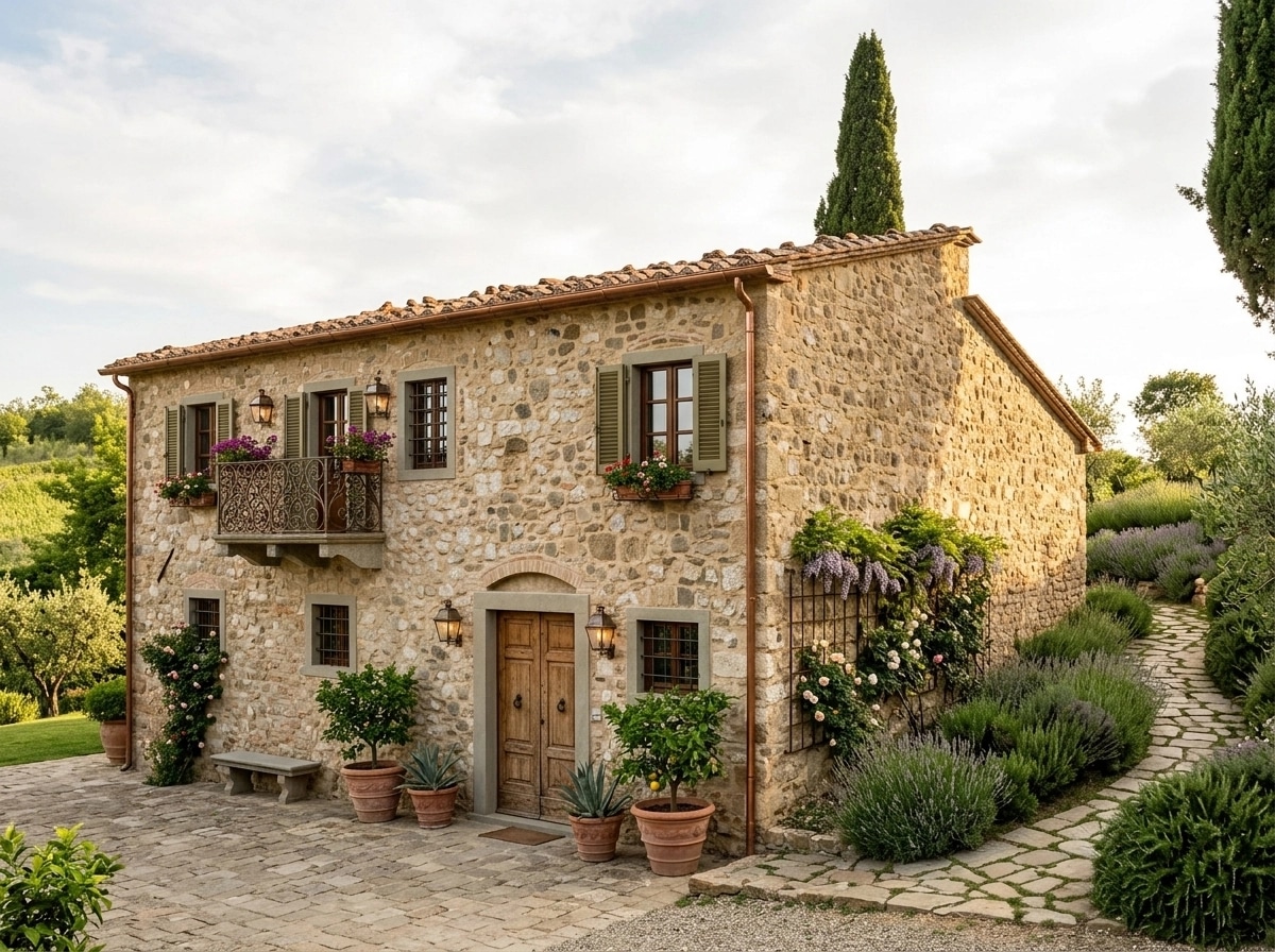 Mediterranean Facade หน้าอาคาร design — facade photo by GenRoom AI