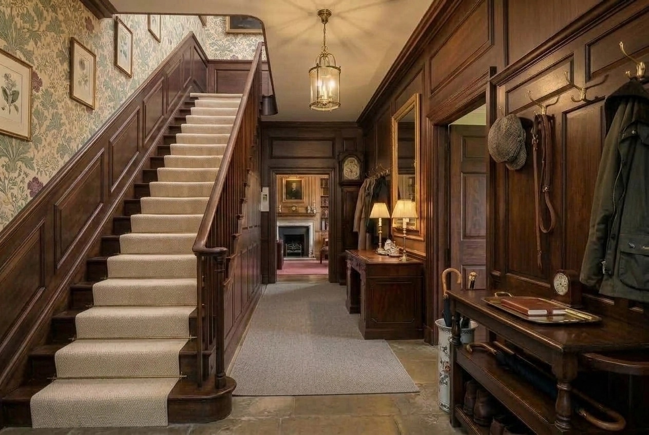 British Hallway design — interior photo by GenRoom AI