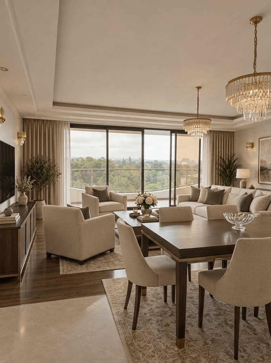 Neoclassic Soggiorno design — interior photo by GenRoom AI