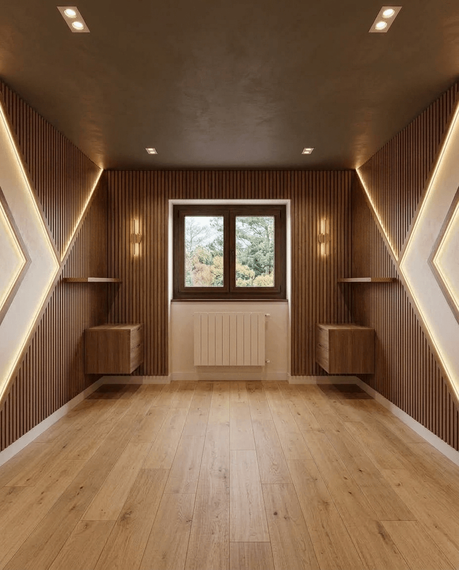 Office interior in Scandinavian style — photo by GenRoom AI