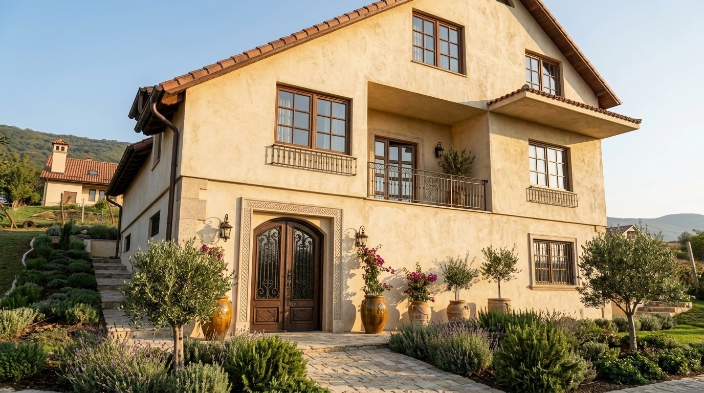 Mediterranean Facade Facade design — facade photo by GenRoom AI