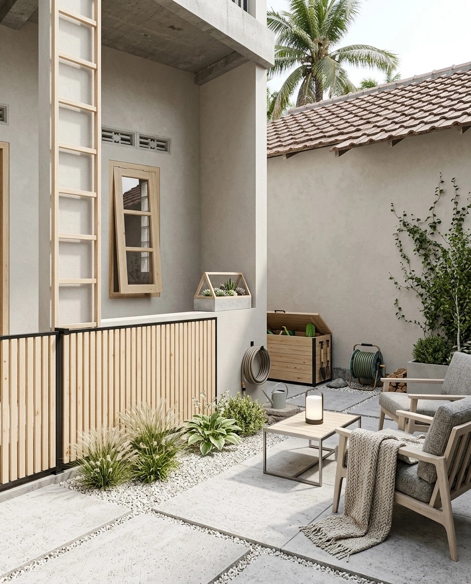 Landscape design in Scandinavian Garden style — Yard by GenRoom AI