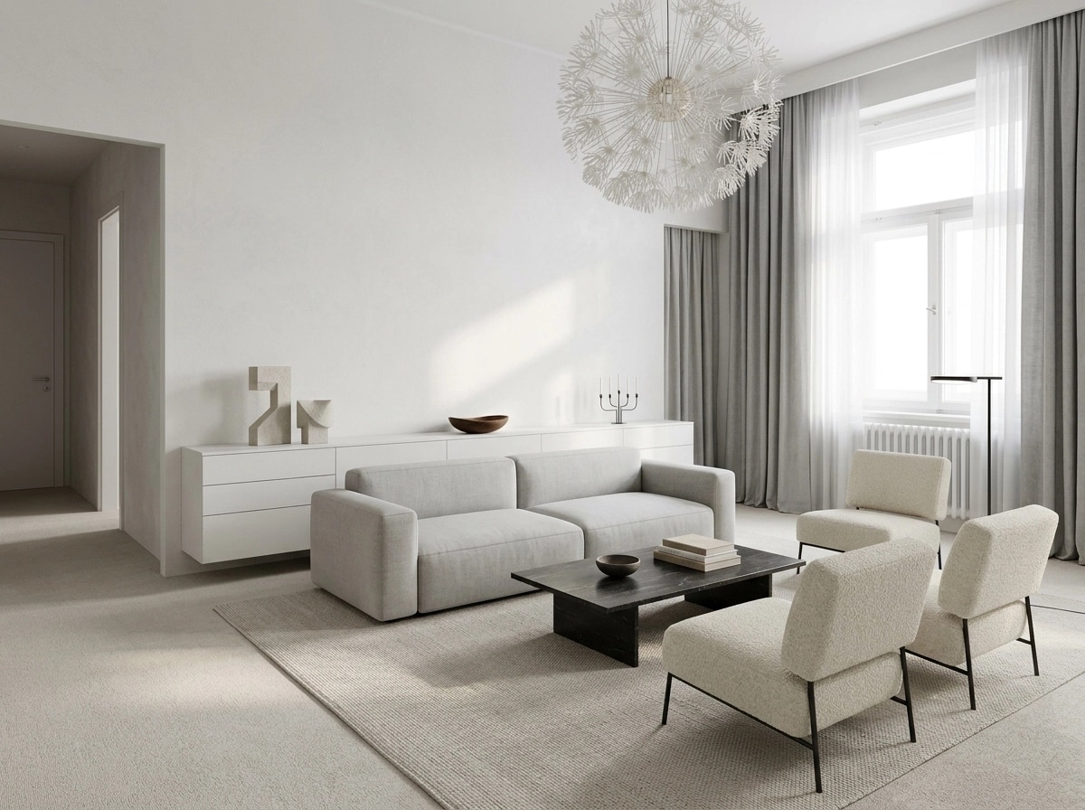 Minimalism Living Room design — interior photo by GenRoom AI