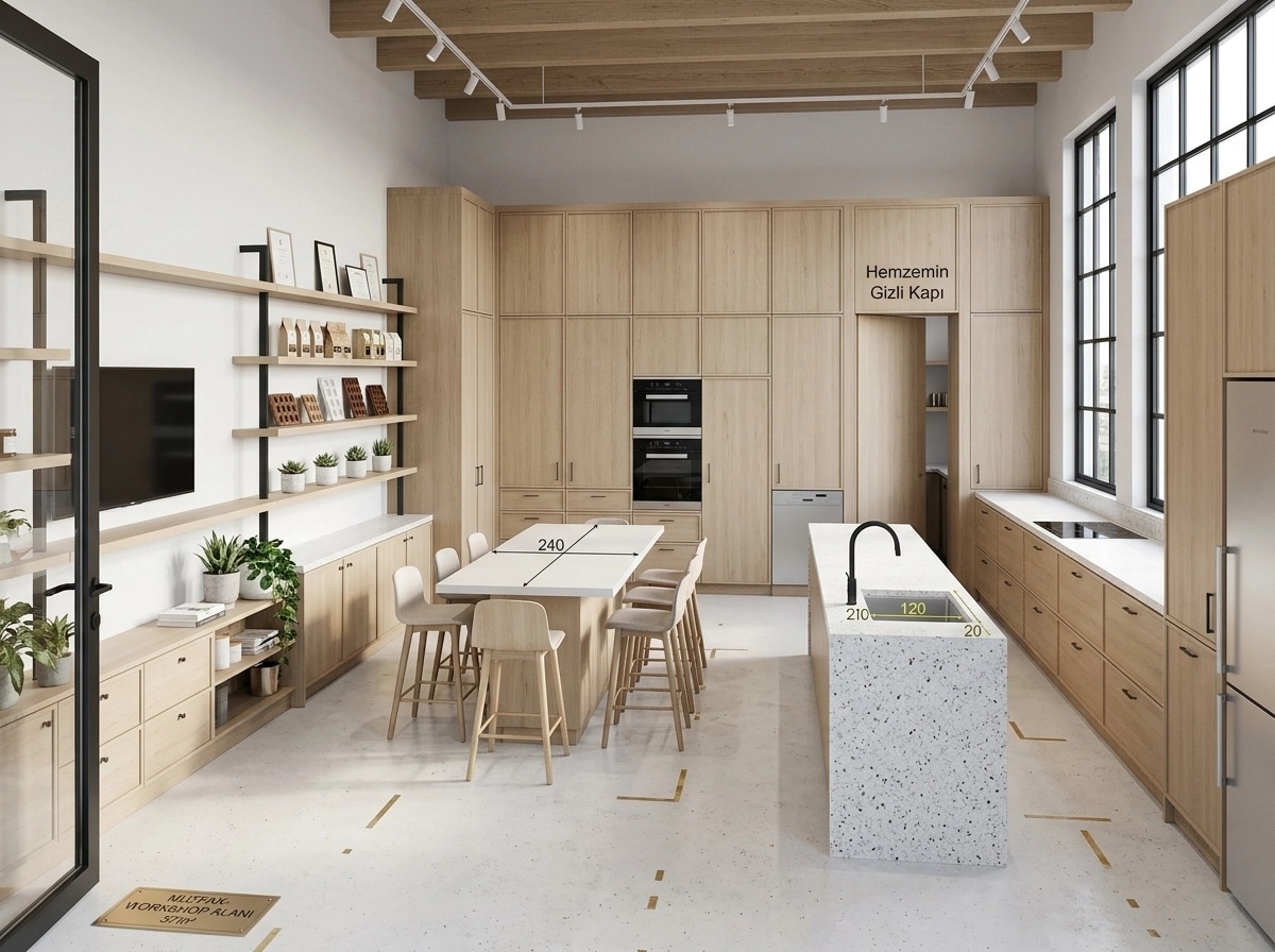 Kitchen interior in Scandinavian style — photo by GenRoom AI