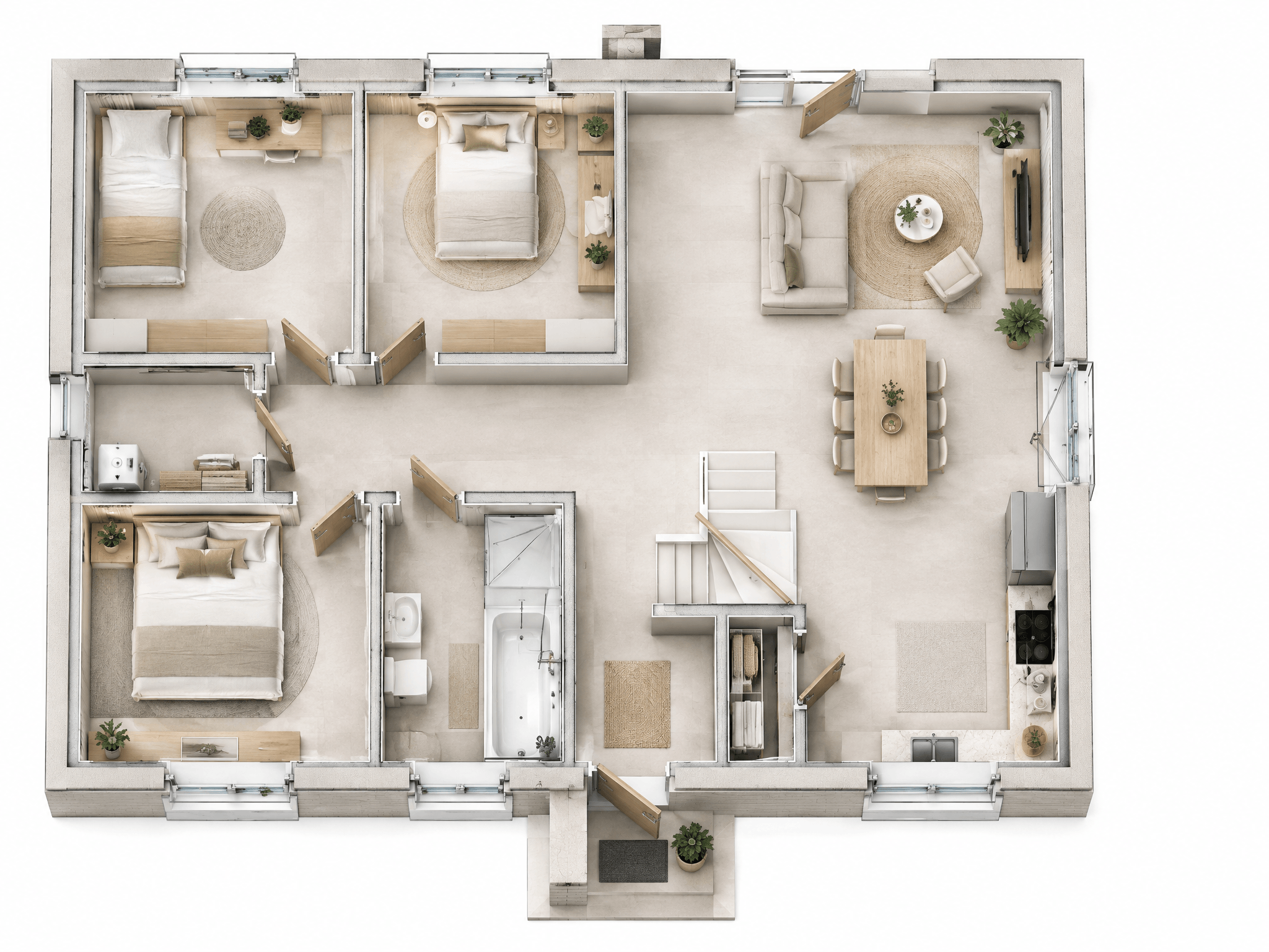 Interiördesign i stilen Minimalism — Vardagsrum av GenRoom AI