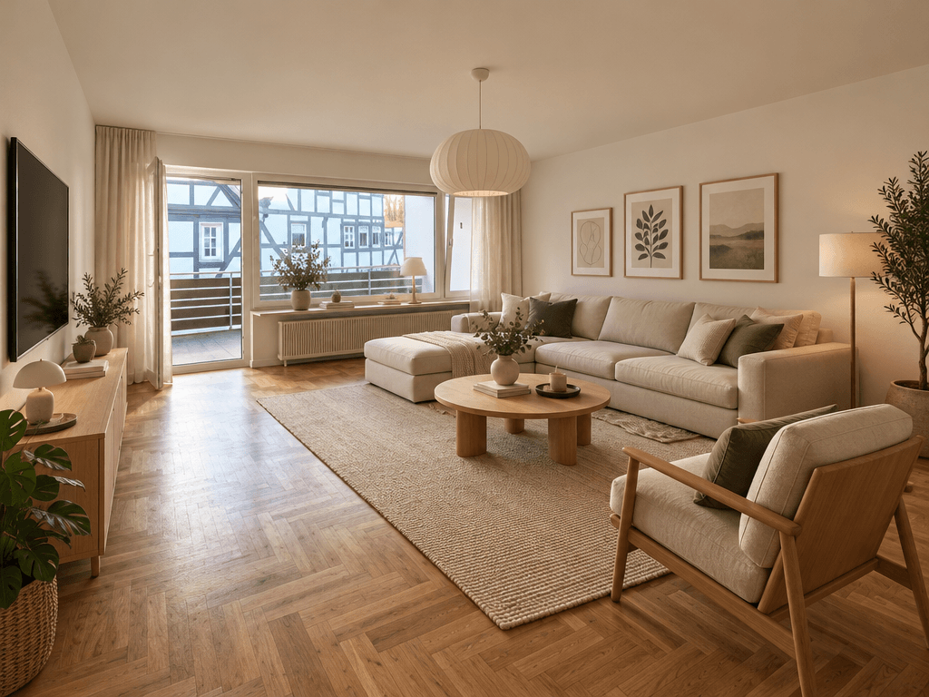 Interior design in Scandinavian style — Living Room by GenRoom AI
