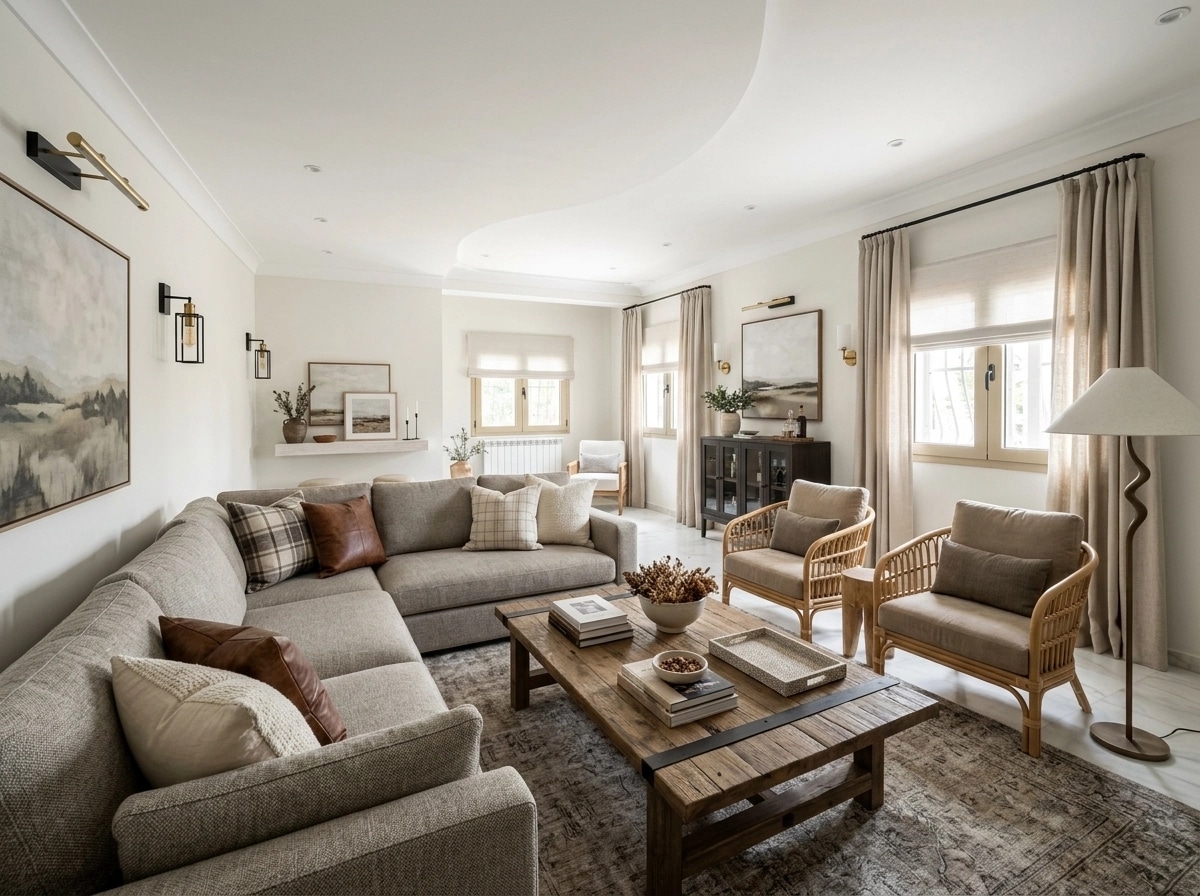 Modern Farmhouse Living Room design — interior photo by GenRoom AI