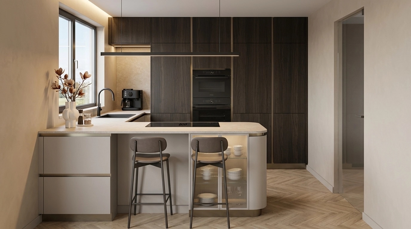Minimalism Kitchen design — interior photo by GenRoom AI