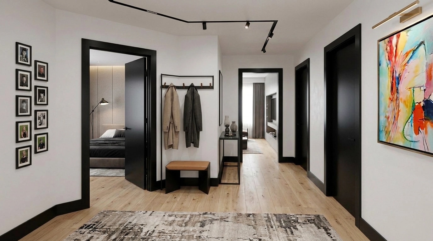 Hallway interior in Contemporary style — photo by GenRoom AI