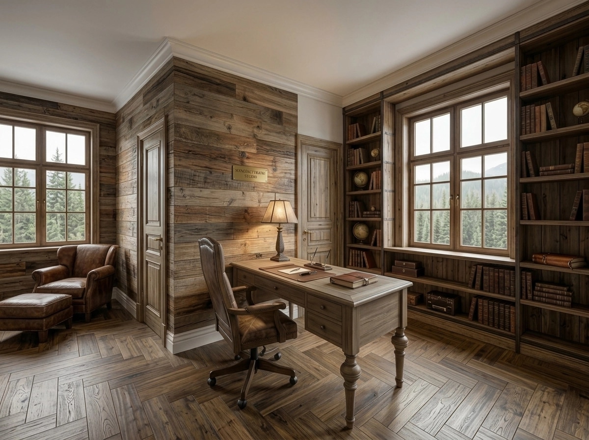Rustic Ufficio design — interior photo by GenRoom AI