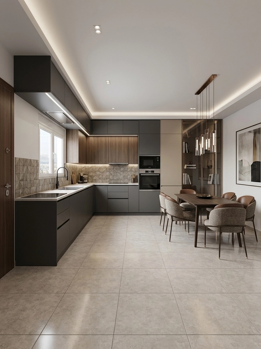 Kitchen interior in Contemporary style — photo by GenRoom AI