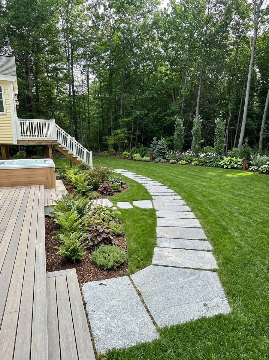 Landscape design in Scandinavian Garden style — Yard by GenRoom AI
