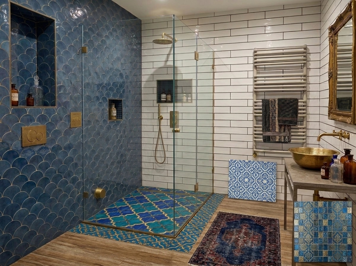 Design d'interni in stile Eclectic — Bagno di GenRoom AI