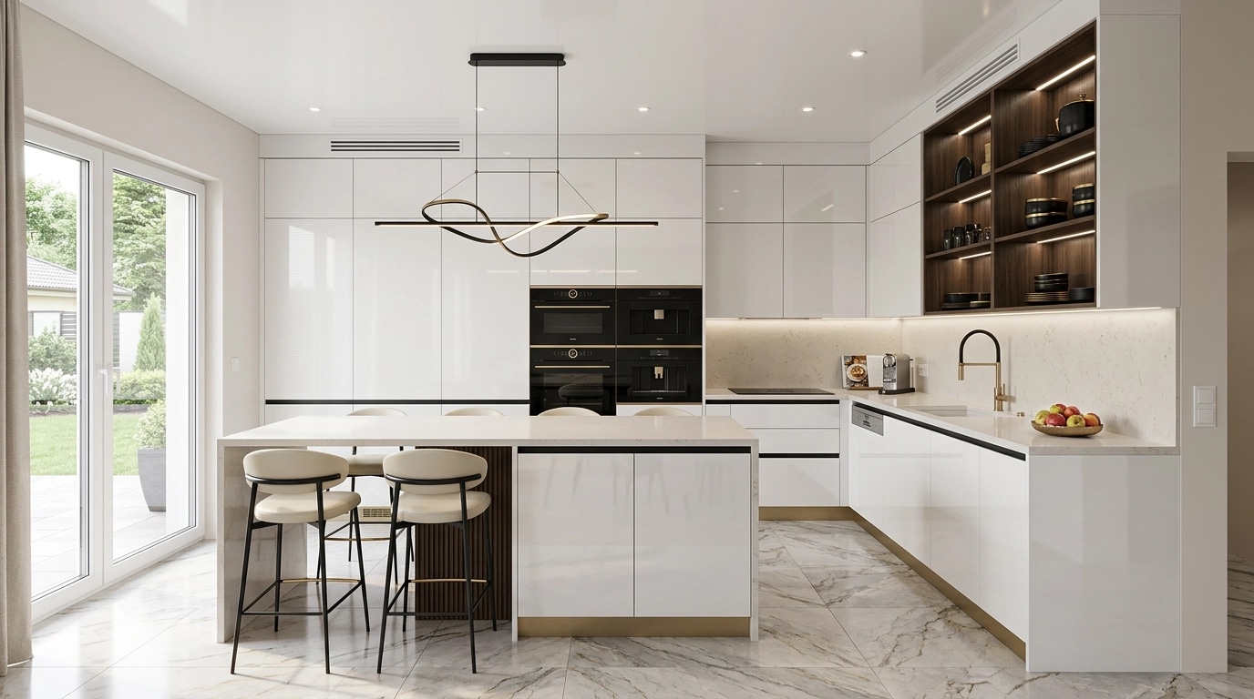 Kitchen interior in Contemporary style — photo by GenRoom AI