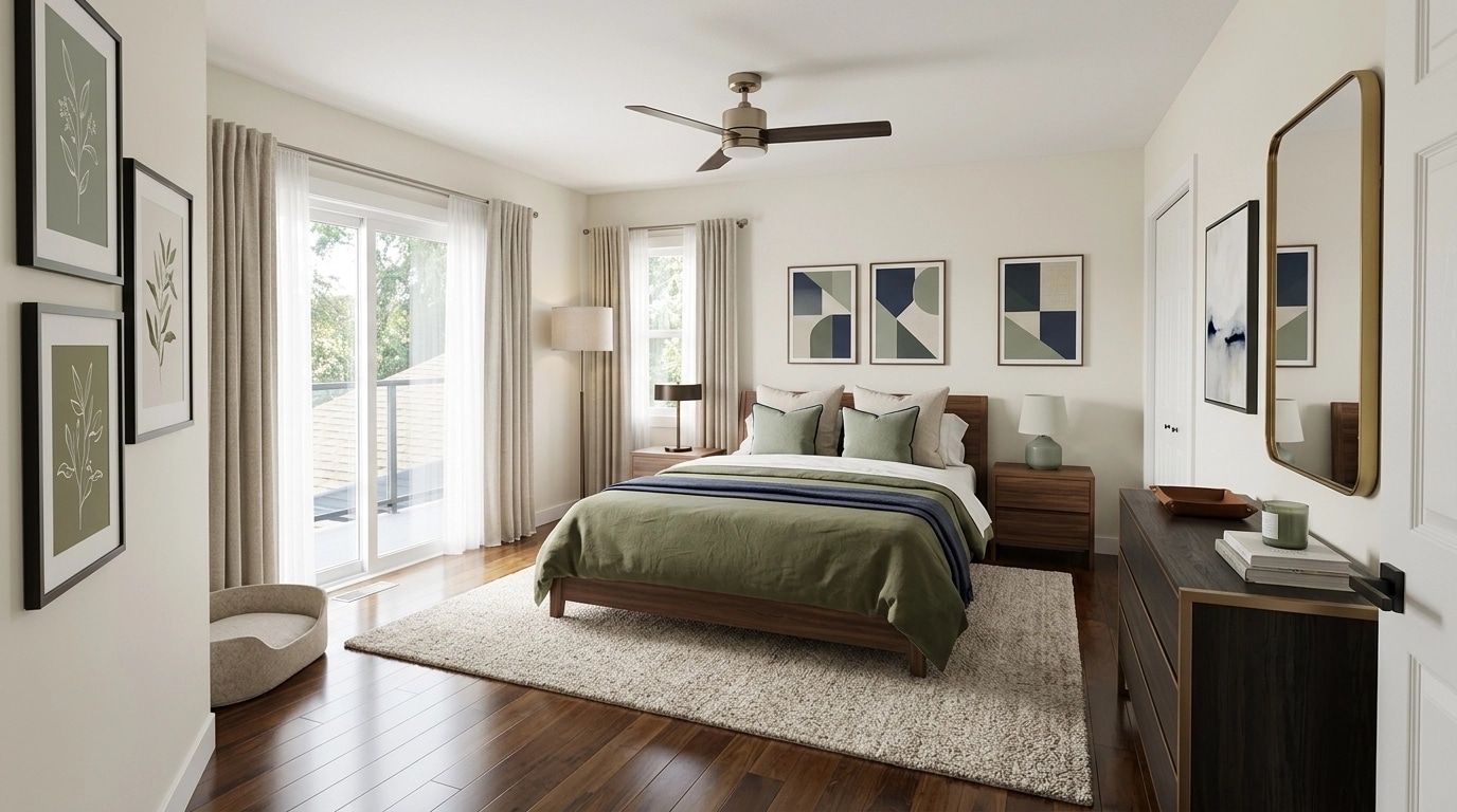 Contemporary Bedroom design — interior photo by GenRoom AI