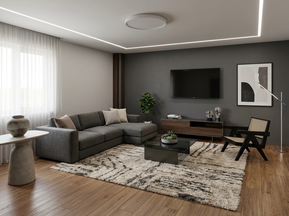 Interior design in Minimalism style — Living Room by GenRoom AI