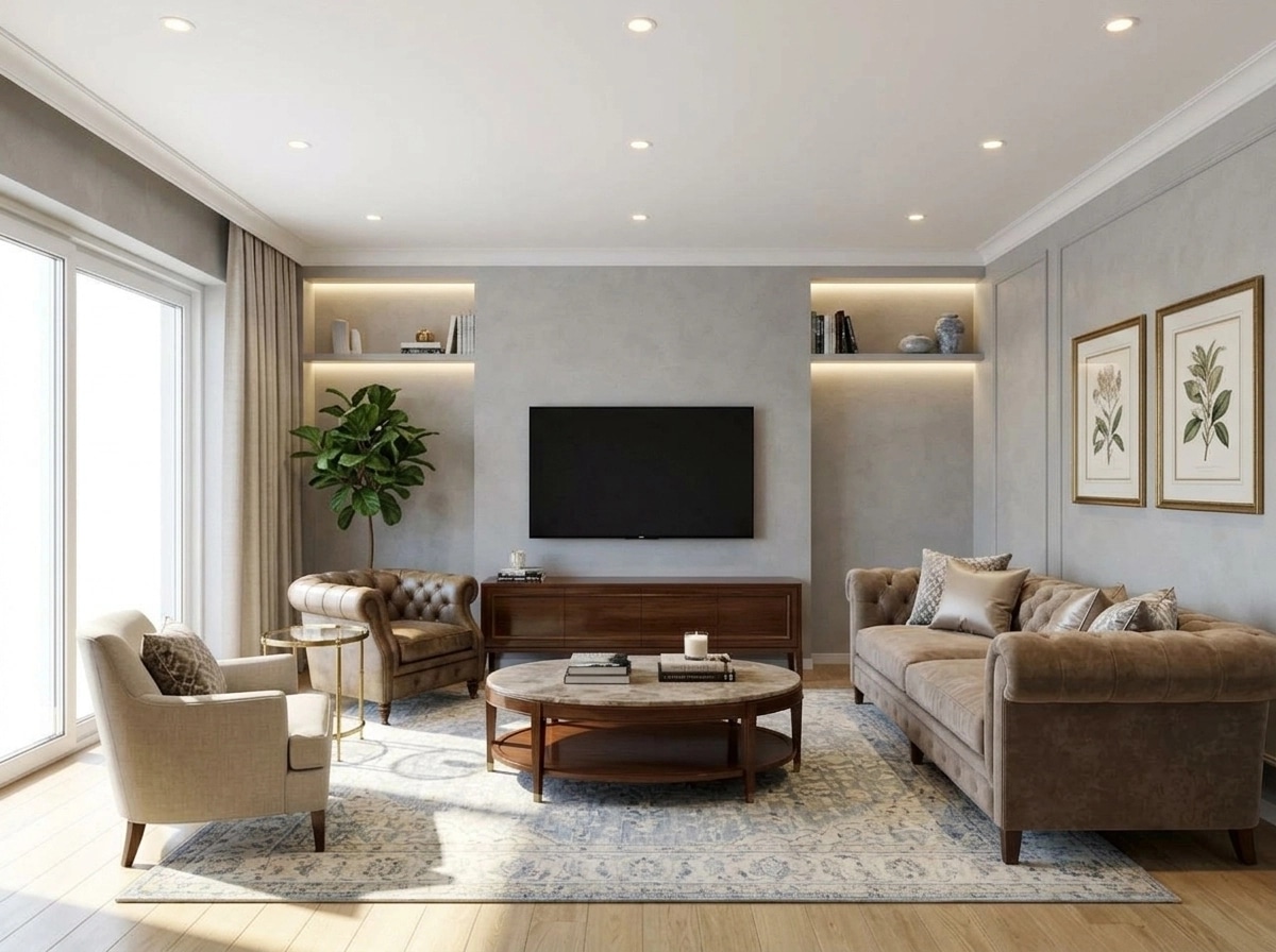 Interior design in Transitional style — Living Room by GenRoom AI