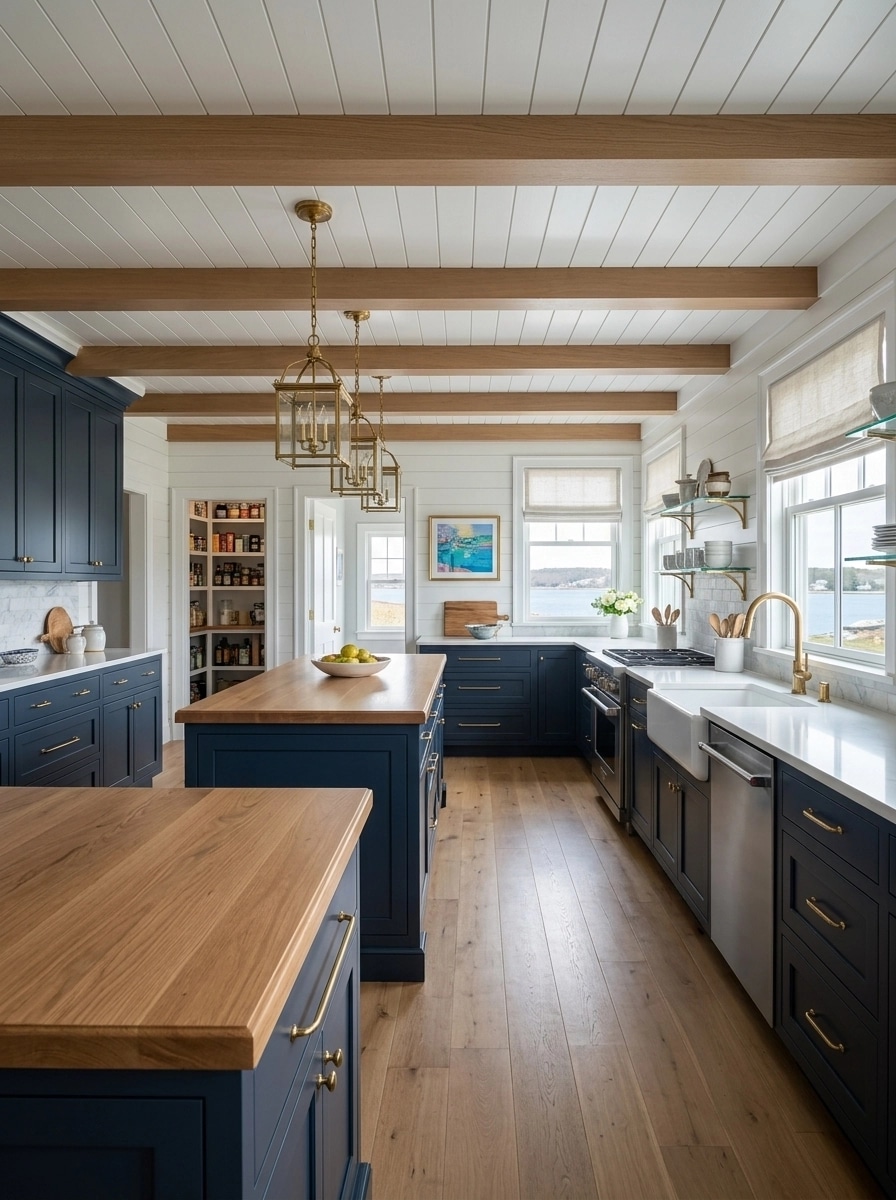 Interior design in Coastal / Hamptons style — Kitchen by GenRoom AI