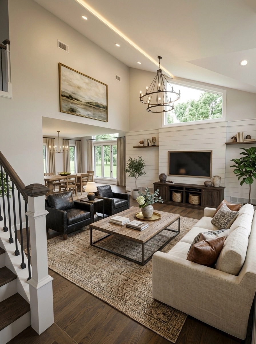 Modern Farmhouse Living Room design — interior photo by GenRoom AI