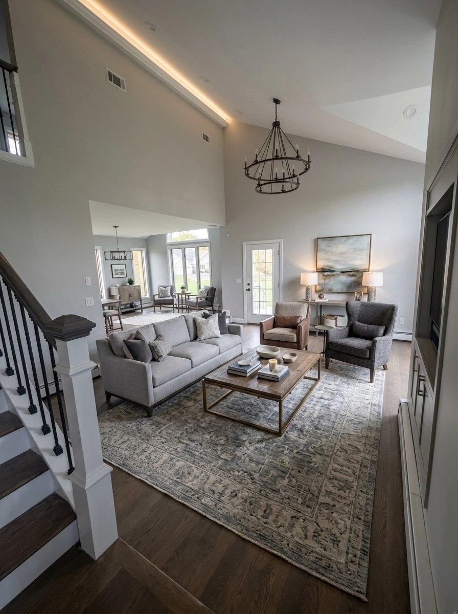 Transitional Living Room design — interior photo by GenRoom AI