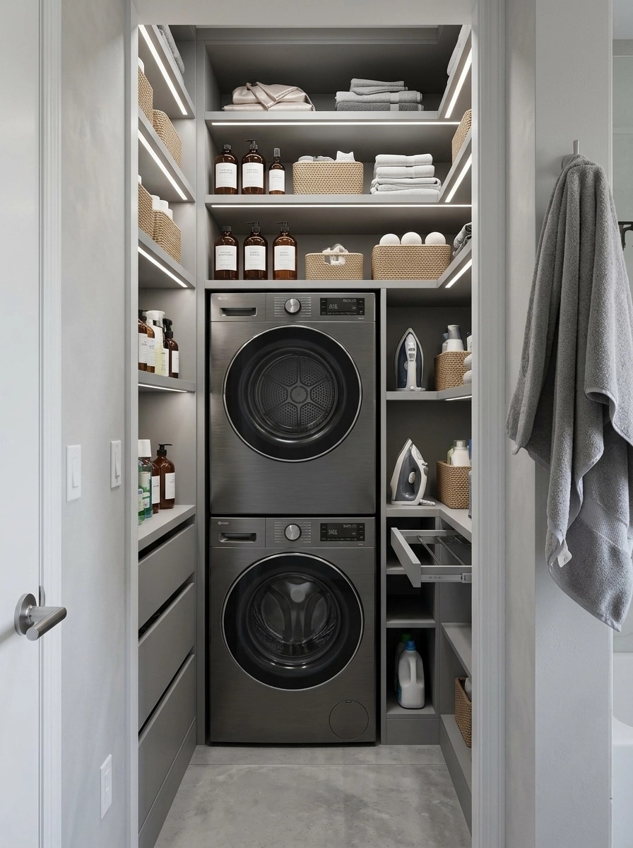 Interior design in Contemporary style — laundry by GenRoom AI