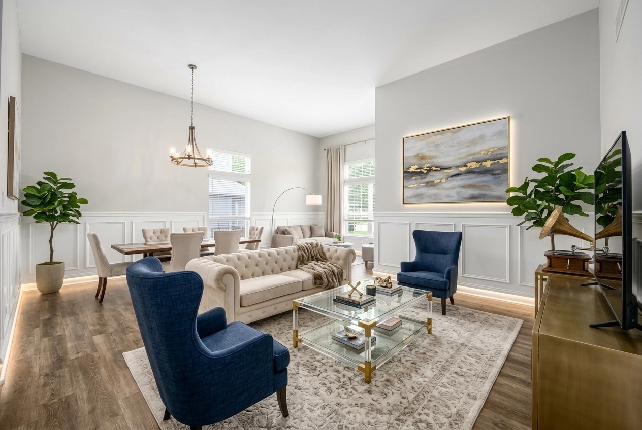 Interior design in Transitional style — Living Room by GenRoom AI