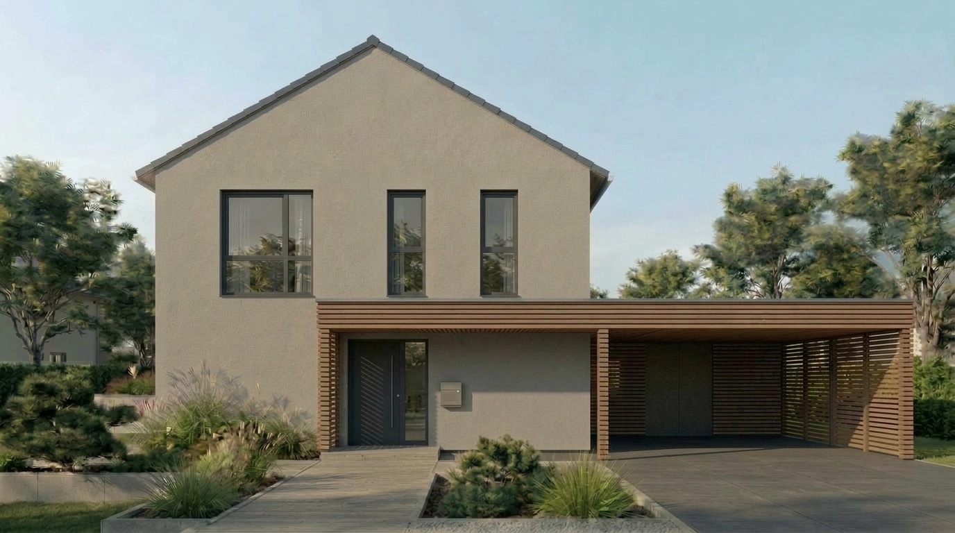 Facade design in German Modernist Facade style — Facade by GenRoom AI
