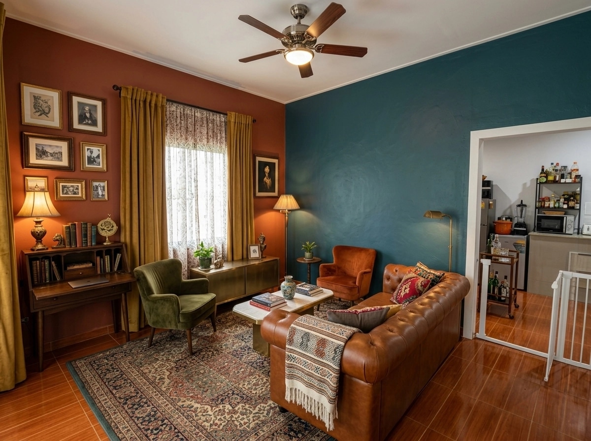 Design d'intérieur en style Eclectic — Salon par GenRoom AI