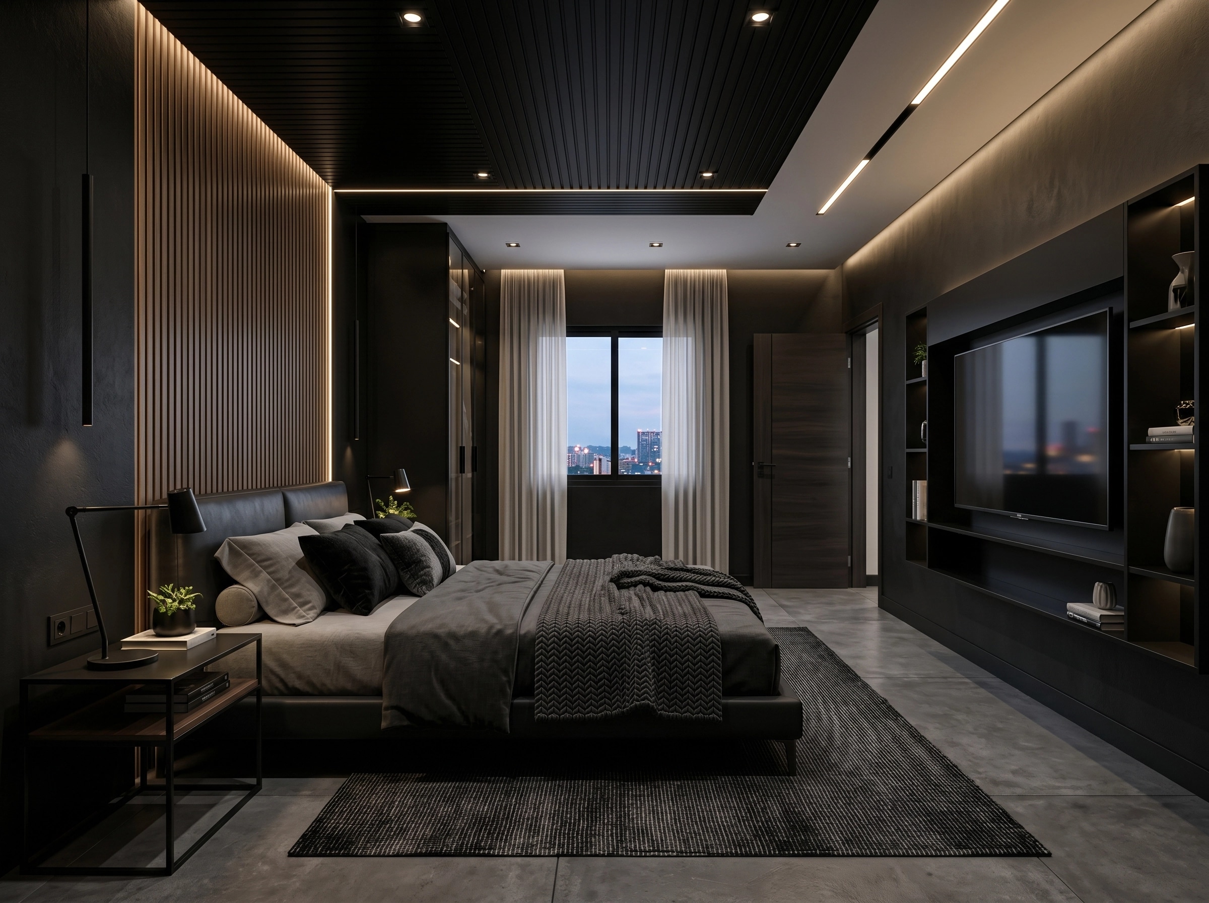 Interior design in Blacktec style — Bedroom by GenRoom AI