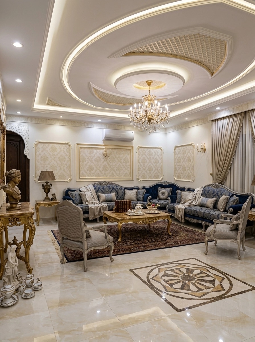 Interior design in Neoclassic style — Living Room by GenRoom AI