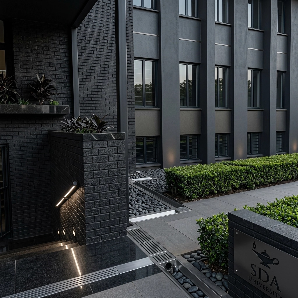Facade design in Blacktec Facade style — Facade by GenRoom AI