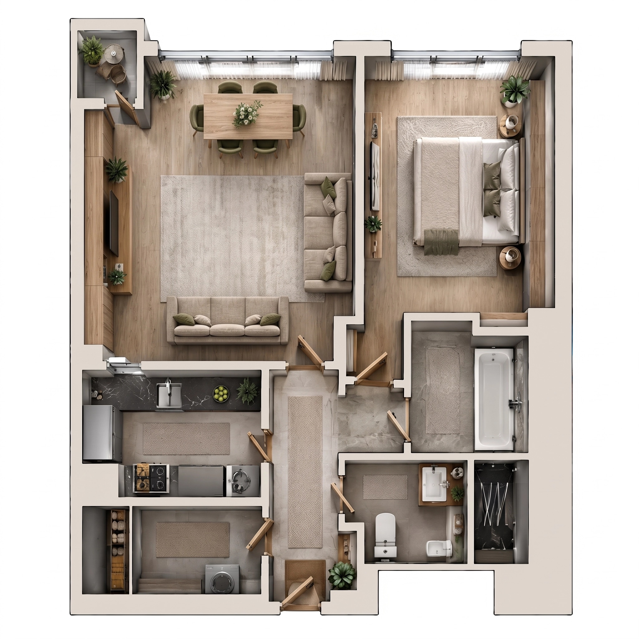 Interior design in Contemporary style — Living Room by GenRoom AI