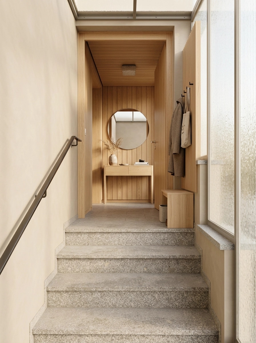 Hallway interior in Scandinavian style — photo by GenRoom AI