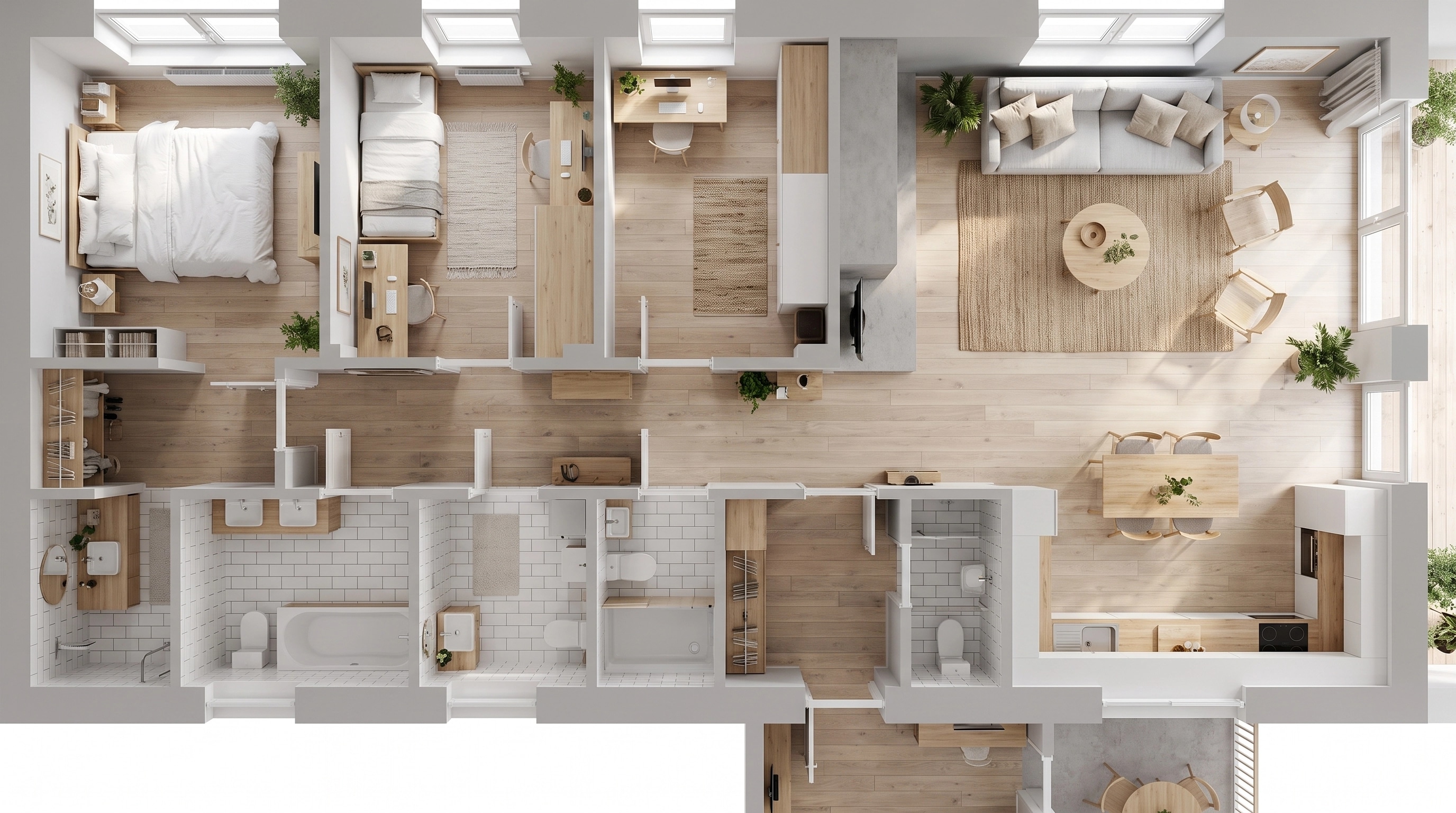 Interior design in Scandinavian style — Living Room by GenRoom AI