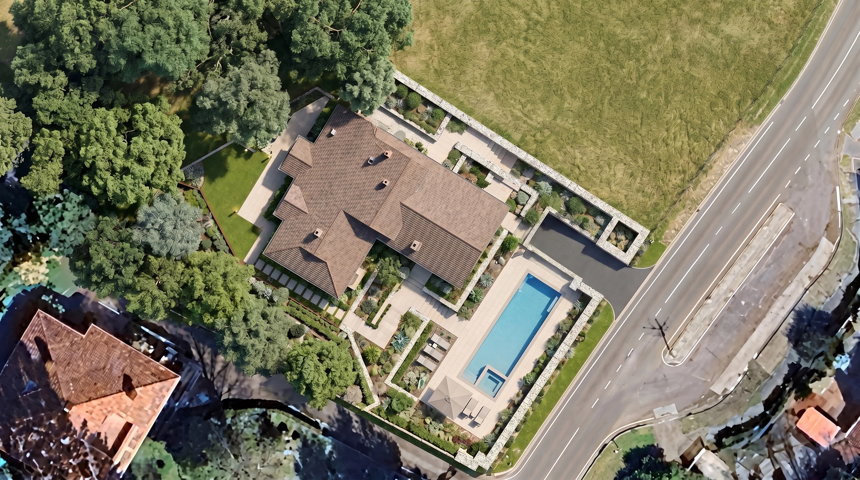 Landscape design in Contemporary Yard style — Yard by GenRoom AI
