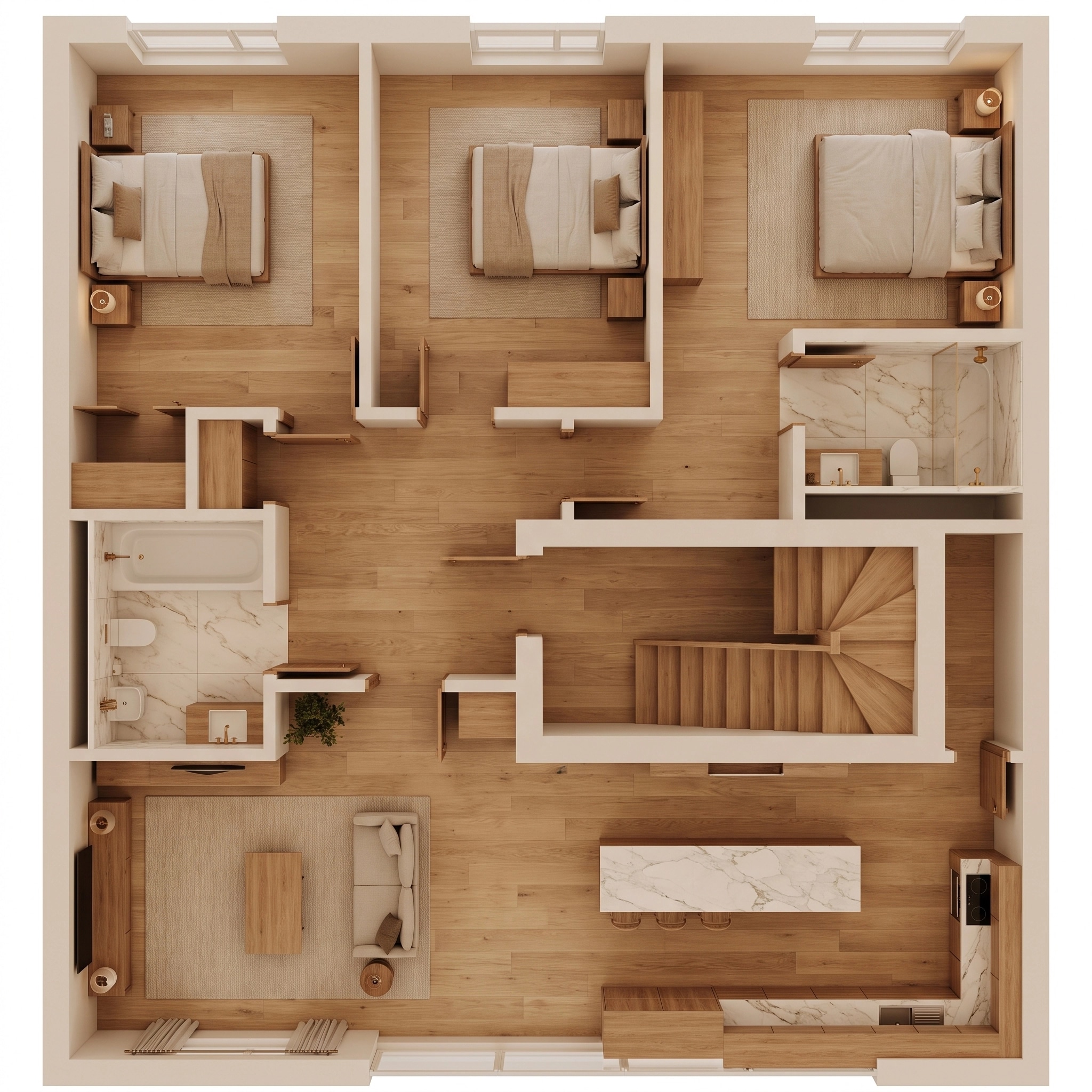 Interior design in Minimalism style — Living Room by GenRoom AI