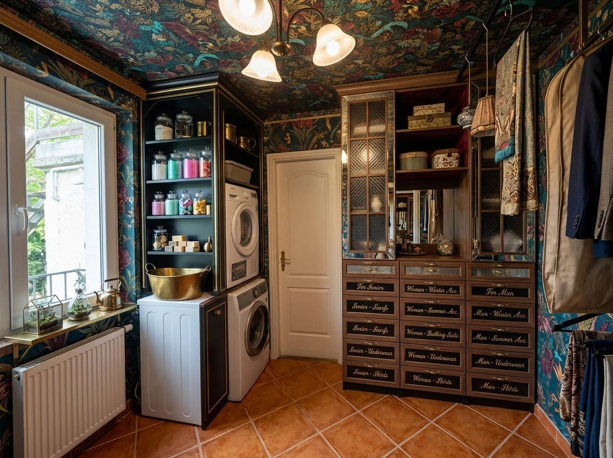 Interior design in Maximalist style — laundry by GenRoom AI