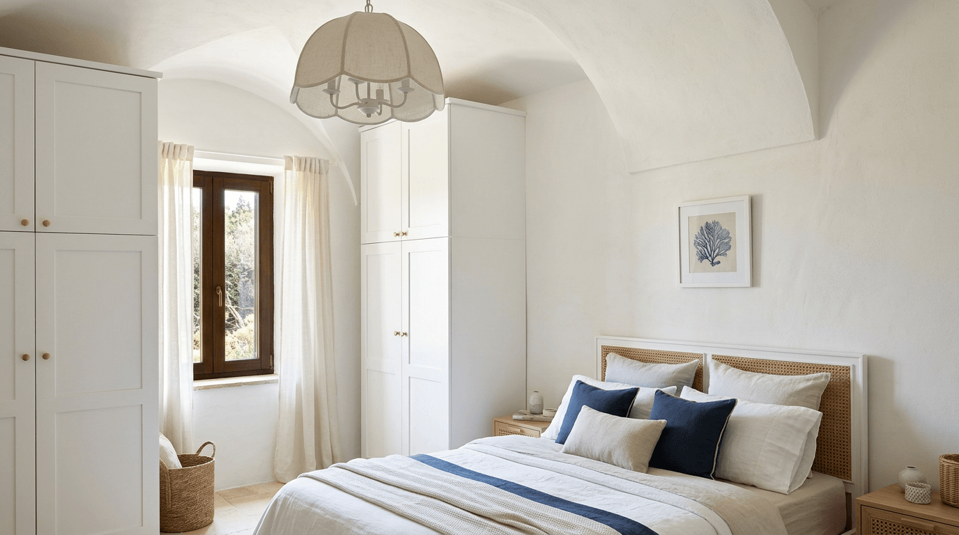Interior desain di Coastal / Hamptons gaya — Kamar Tidur oleh GenRoom AI