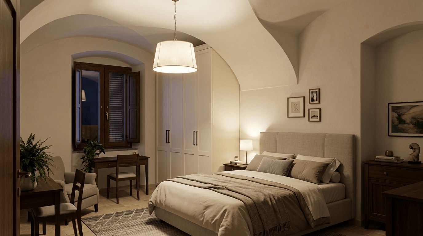 Interior design in Transitional style — Bedroom by GenRoom AI